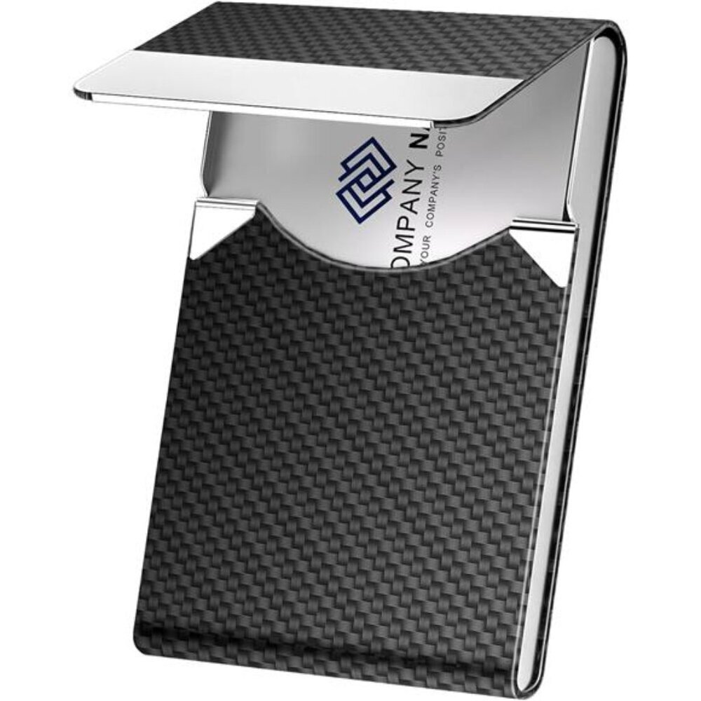 RFID Business Card Holder Metal PU Leather Slim Case for Men Women Pocket